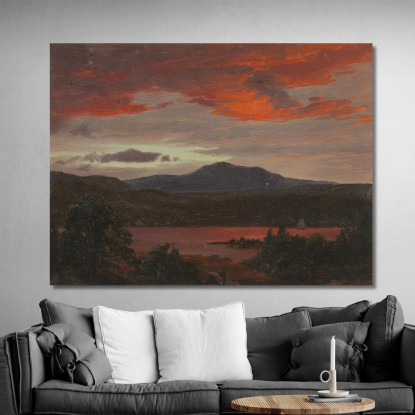 Monte Katahdin Dal Lago Katahdin Maine Frederic Edwin Church fec46 quadro stampato su tela