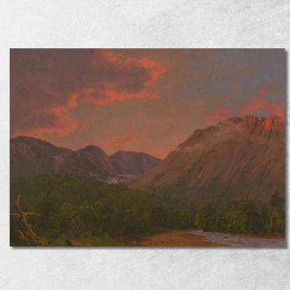 Paesaggio Montuoso Al Tramonto Frederic Edwin Church fec48 quadro stampato su tela
