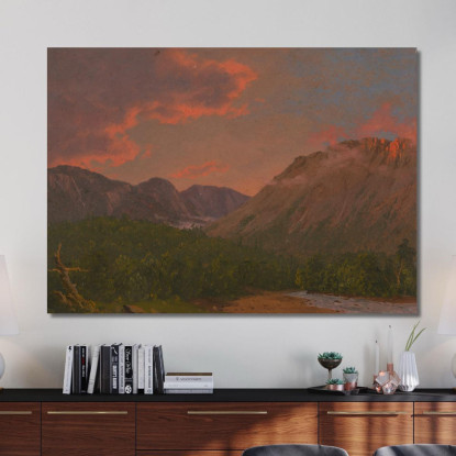 Paesaggio Montuoso Al Tramonto Frederic Edwin Church fec48 quadro stampato su tela