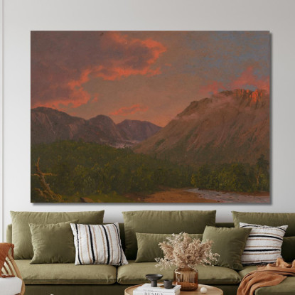 Paesaggio Montuoso Al Tramonto Frederic Edwin Church fec48 quadro stampato su tela