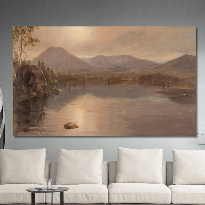 Monti Katahdin E Turner Dal Lago Katahdin Maine Frederic Edwin Church fec51 quadro stampato su tela