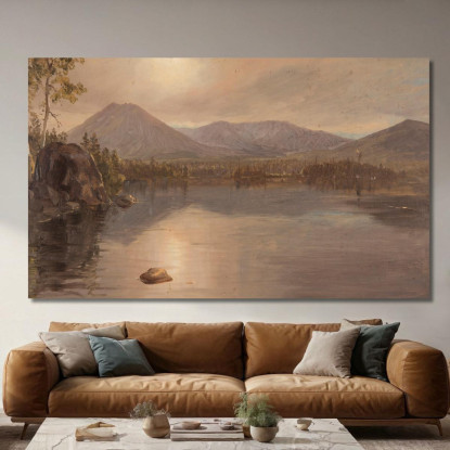 Monti Katahdin E Turner Dal Lago Katahdin Maine Frederic Edwin Church fec51 quadro stampato su tela