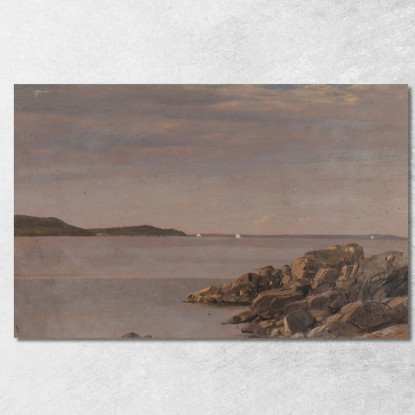 Isola Di Mount Desert Costa Del Maine Frederic Edwin Church fec52 quadro stampato su tela