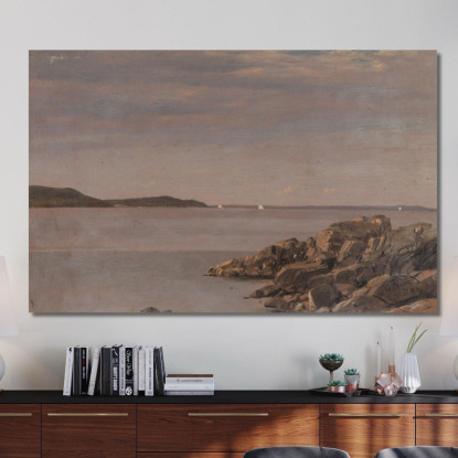 Isola Di Mount Desert Costa Del Maine Frederic Edwin Church fec52 quadro stampato su tela