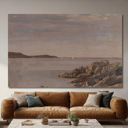 Isola Di Mount Desert Costa Del Maine Frederic Edwin Church fec52 quadro stampato su tela