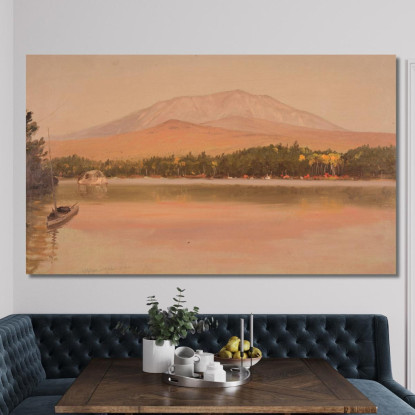 Monte Katahdin Da Togue Pond 2 Frederic Edwin Church fec54 quadro stampato su tela