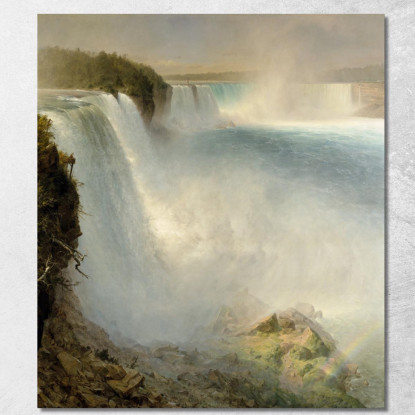 Cascate Del Niagara Dal Lato Americano Frederic Edwin Church fec58 quadro stampato su tela