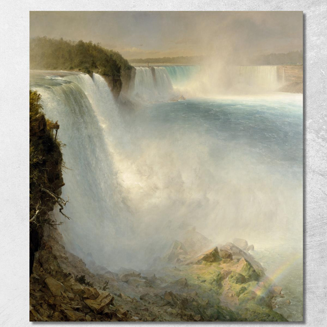 Cascate Del Niagara Dal Lato Americano Frederic Edwin Church fec58 quadro stampato su tela