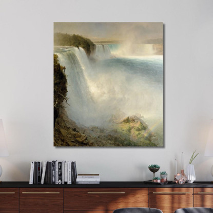 Cascate Del Niagara Dal Lato Americano Frederic Edwin Church fec58 quadro stampato su tela