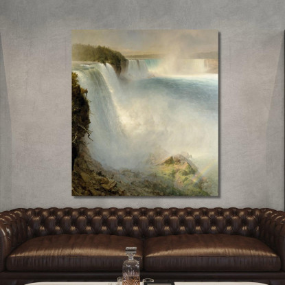 Cascate Del Niagara Dal Lato Americano Frederic Edwin Church fec58 quadro stampato su tela
