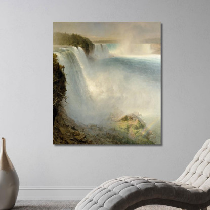 Cascate Del Niagara Dal Lato Americano Frederic Edwin Church fec58 quadro stampato su tela