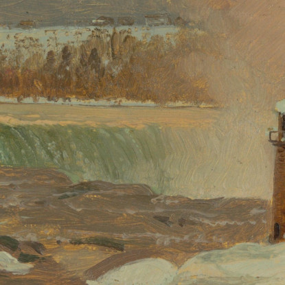 Fiume Niagara E Cascate Nella Neve Frederic Edwin Church fec59 quadro stampato su tela