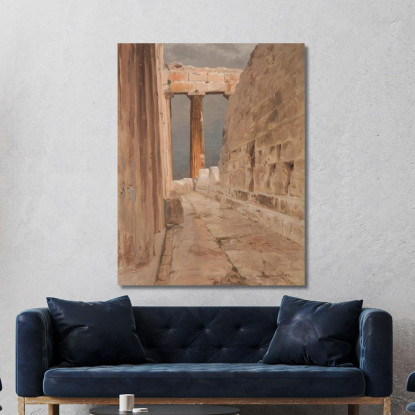 Peristilio Settentrionale Del Partenone Atene Frederic Edwin Church fec62 quadro stampato su tela