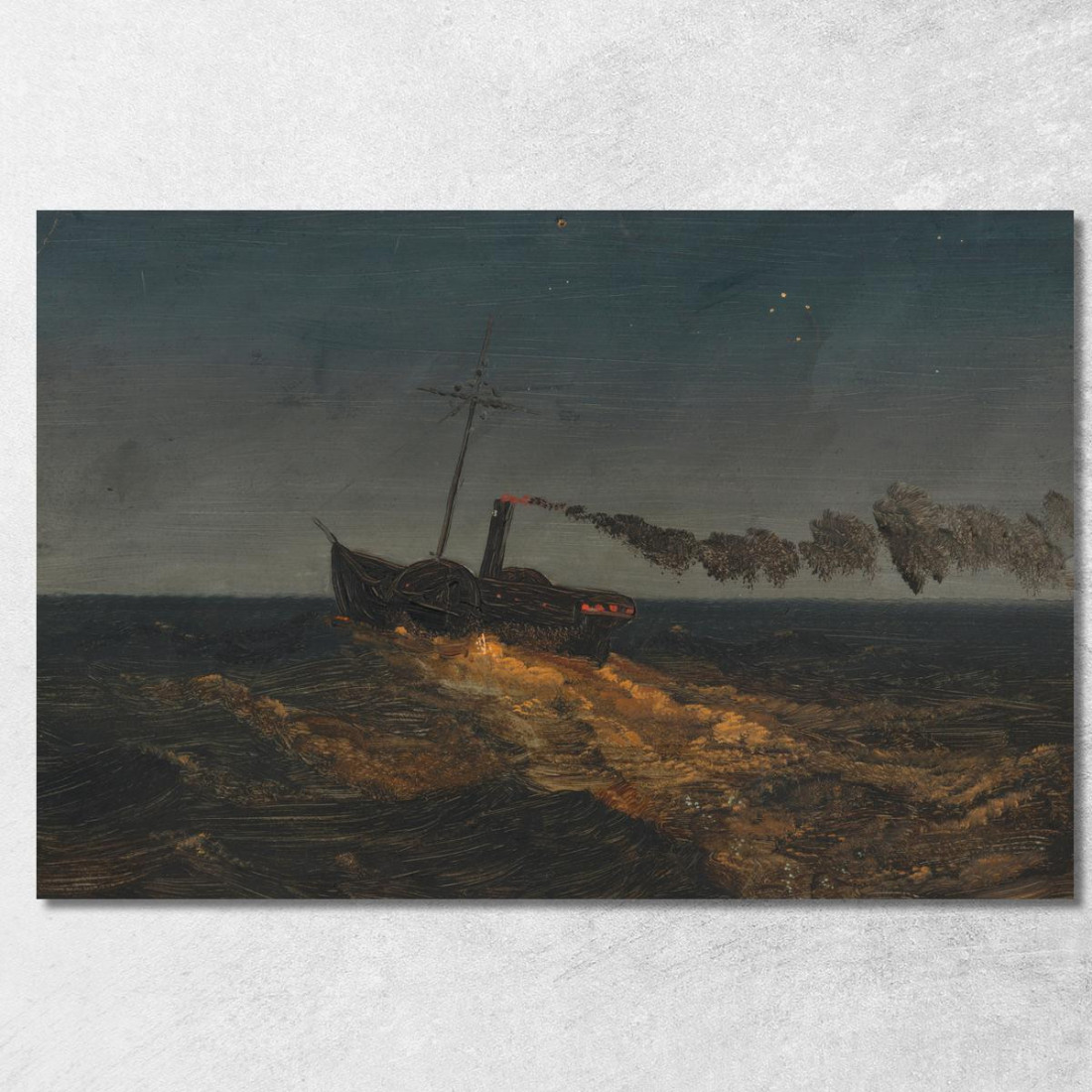 Piroscafo A Ruote Al Tramonto Frederic Edwin Church fec64 quadro stampato su tela