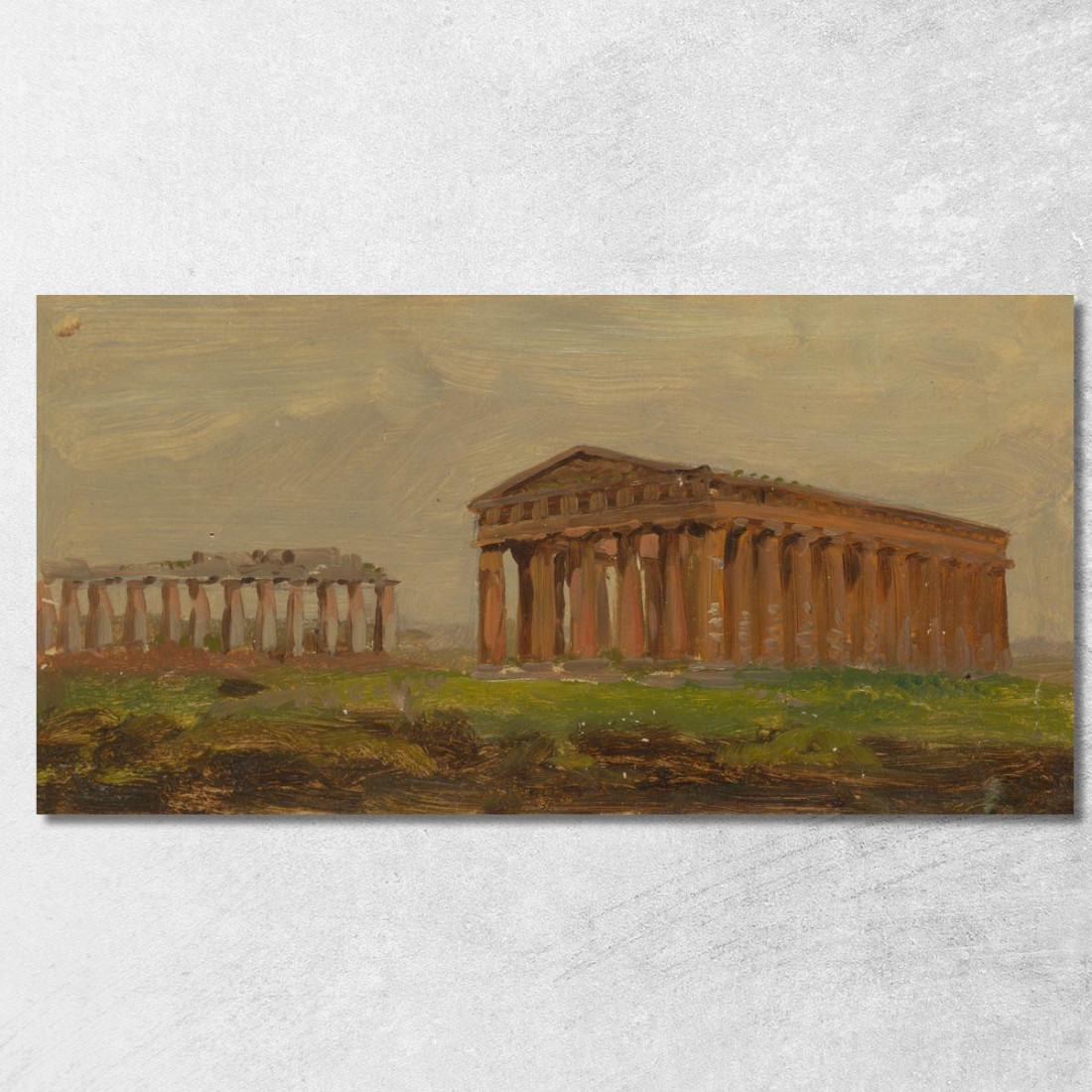 Tempio Di Nettuno A Paestum Frederic Edwin Church fec65 quadro stampato su tela