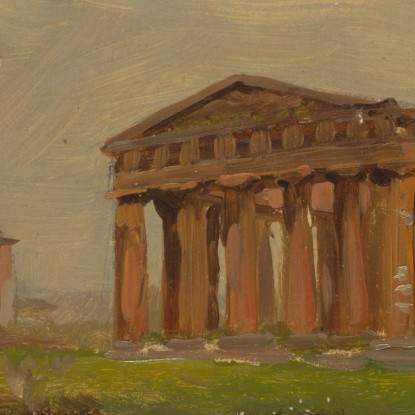 Tempio Di Nettuno A Paestum Frederic Edwin Church fec65 quadro stampato su tela