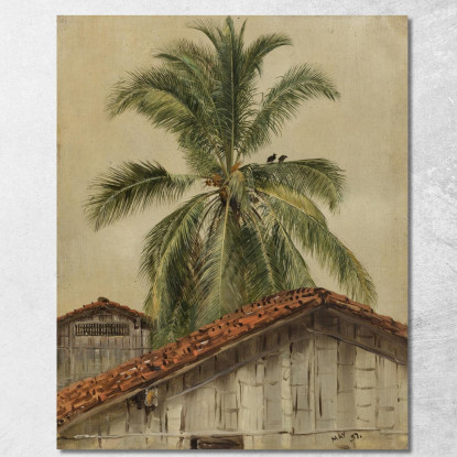 Palme E Tetti Ecuador Frederic Edwin Church fec67 quadro stampato su tela