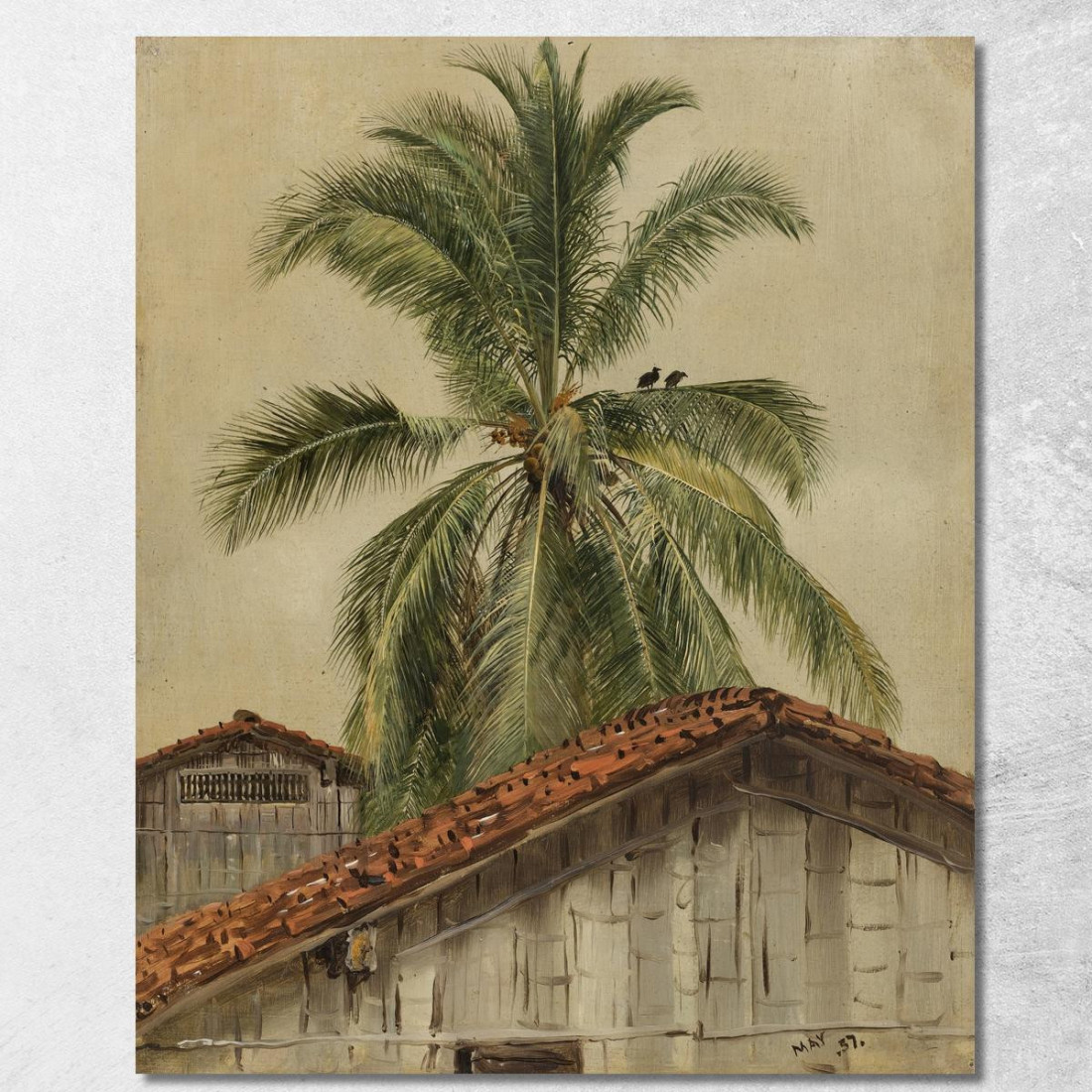 Palme E Tetti Ecuador Frederic Edwin Church fec67 quadro stampato su tela