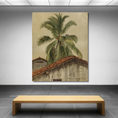 Palme E Tetti Ecuador Frederic Edwin Church fec67 quadro stampato su tela