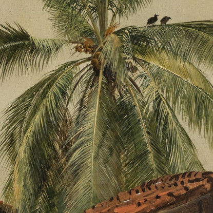 Palme E Tetti Ecuador Frederic Edwin Church fec67 quadro stampato su tela