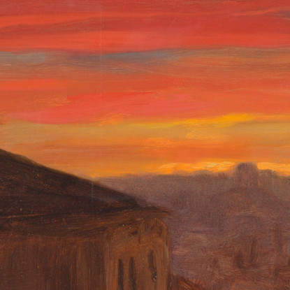 Tetti Al Tramonto Dal Pincio Roma Frederic Edwin Church fec72 quadro stampato su tela