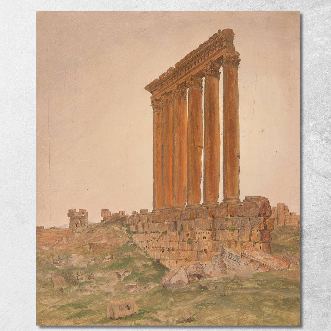Rovine Del Tempio Di Zeus Baalbek Frederic Edwin Church fec73 quadro stampato su tela
