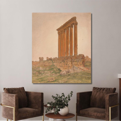 Rovine Del Tempio Di Zeus Baalbek Frederic Edwin Church fec73 quadro stampato su tela