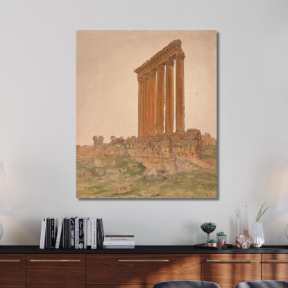 Rovine Del Tempio Di Zeus Baalbek Frederic Edwin Church fec73 quadro stampato su tela