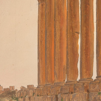 Rovine Del Tempio Di Zeus Baalbek Frederic Edwin Church fec73 quadro stampato su tela