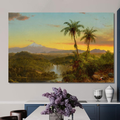 Paesaggio Sudamericano 2 Frederic Edwin Church fec75 quadro stampato su tela