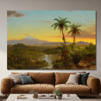 Paesaggio Sudamericano 2 Frederic Edwin Church fec75 quadro stampato su tela