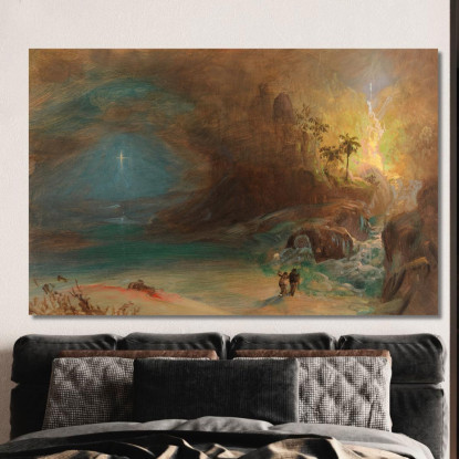 Studio Per "Apoteosi Di Thomas Cole" Frederic Edwin Church fec79 quadro stampato su tela