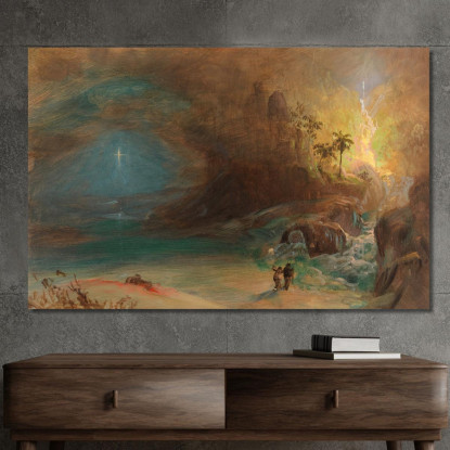 Studio Per "Apoteosi Di Thomas Cole" Frederic Edwin Church fec79 quadro stampato su tela