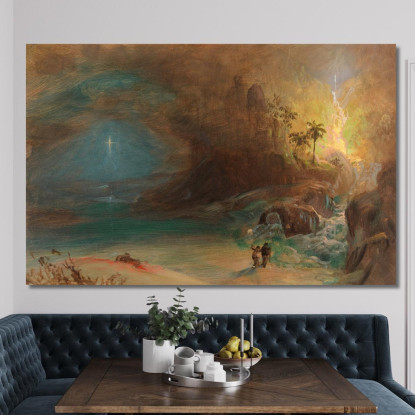 Studio Per "Apoteosi Di Thomas Cole" Frederic Edwin Church fec79 quadro stampato su tela