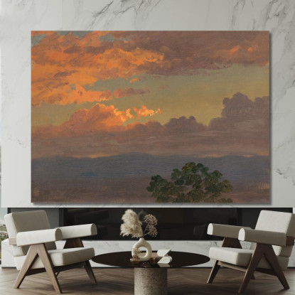Tramonto 2 Frederic Edwin Church fec81 quadro stampato su tela