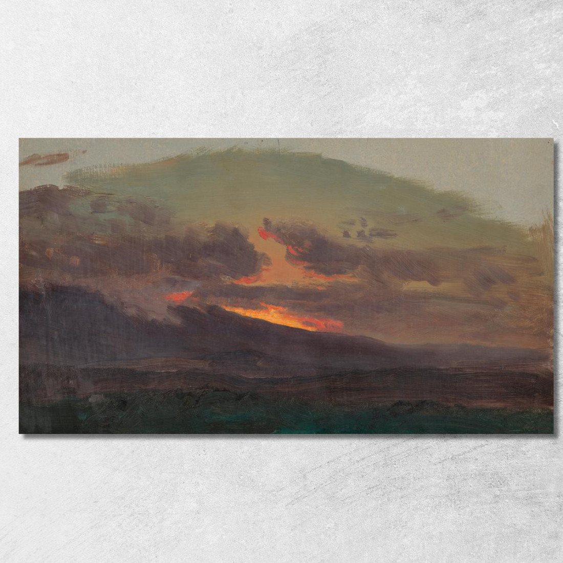 Tramonto Sui Monti Catskill Frederic Edwin Church fec84 quadro stampato su tela