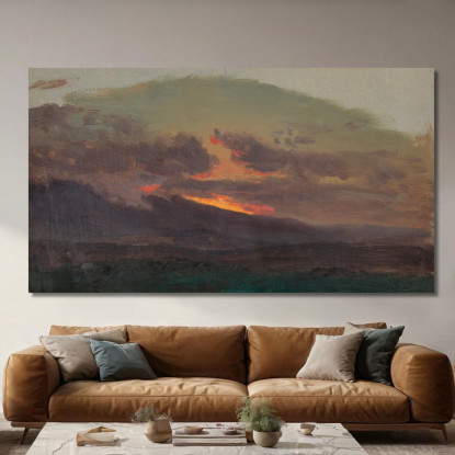 Tramonto Sui Monti Catskill Frederic Edwin Church fec84 quadro stampato su tela