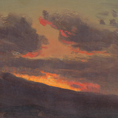 Tramonto Sui Monti Catskill Frederic Edwin Church fec84 quadro stampato su tela