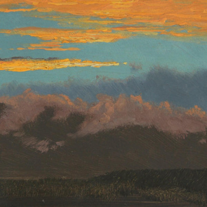 Tramonto Sulla Valle Dell'Hudson New York Frederic Edwin Church fec85 quadro stampato su tela