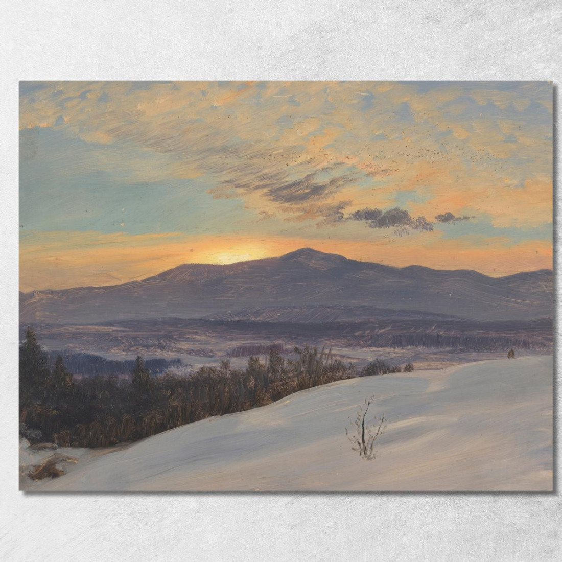 Tramonto Sulla Valle Dell'Hudson In Inverno Frederic Edwin Church fec86 quadro stampato su tela