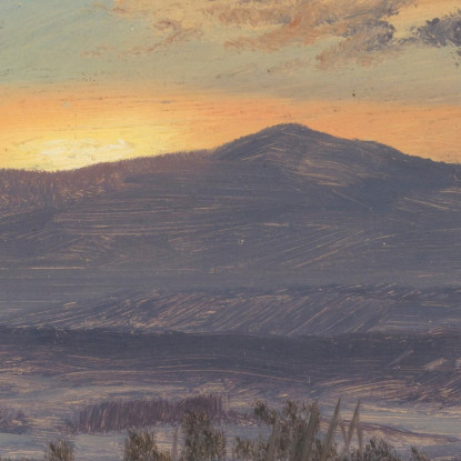 Tramonto Sulla Valle Dell'Hudson In Inverno Frederic Edwin Church fec86 quadro stampato su tela