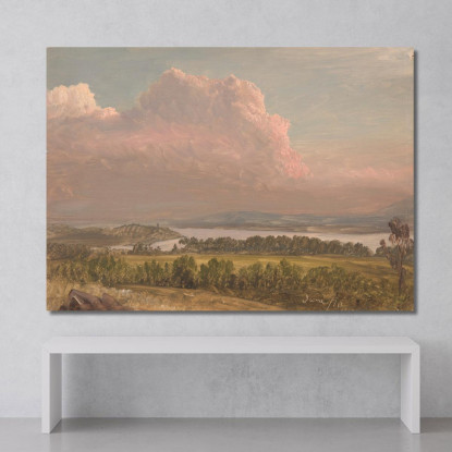 Tramonto Sulla Valle Dell'Hudson Frederic Edwin Church fec87 quadro stampato su tela