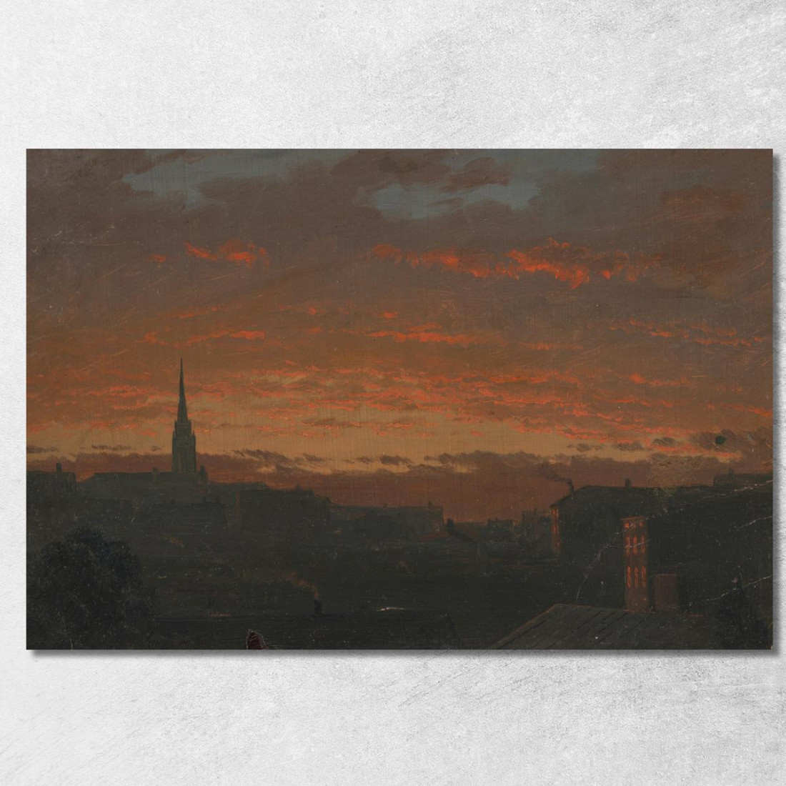 Tramonto A Hudson New York Frederic Edwin Church fec88 quadro stampato su tela