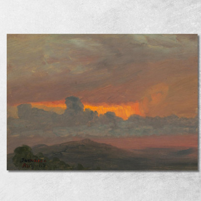 Tramonto Ii Frederic Edwin Church fec89 quadro stampato su tela