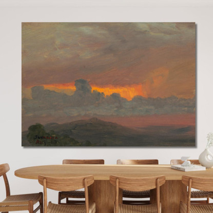 Tramonto Ii Frederic Edwin Church fec89 quadro stampato su tela