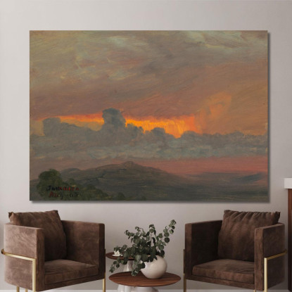 Tramonto Ii Frederic Edwin Church fec89 quadro stampato su tela