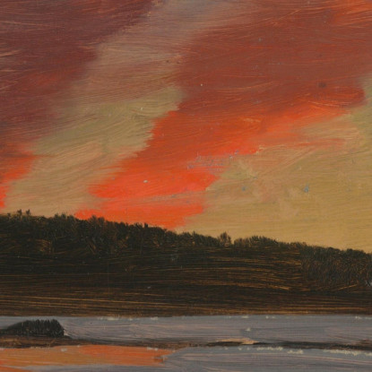 Tramonto Vicino A Bar Harbor Maine Frederic Edwin Church fec90 quadro stampato su tela
