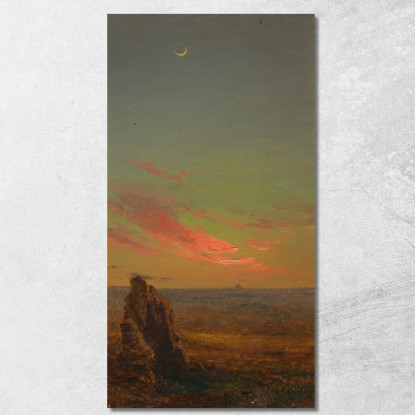 Tramonto Vicino A Roma Frederic Edwin Church fec91 quadro stampato su tela