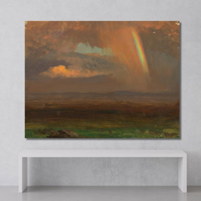 Tramonto Su Ampio Paesaggio Frederic Edwin Church fec92 quadro stampato su tela