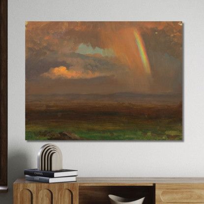 Tramonto Su Ampio Paesaggio Frederic Edwin Church fec92 quadro stampato su tela